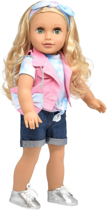 18 Inch Girl Doll, Fashion Doll with Fine Blond Hair for Styling Clothes